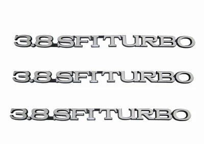 1984-1987 Buick Grand National "3.8 SFI Turbo" Hood & Trunk Emblems Kit - 3 - Image 1 of 3
