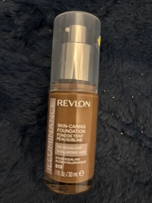 Revlon Illuminance Skin-Caring Foundation Liquid 513 Brown Suede Hyaluronic Acid - Image 1 of 3