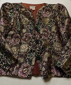 VINTAGE KATHERINE LINDSAY BY MATTHEW JACKET SIZE 20 Party Glam Fancy - Picture 1 of 4