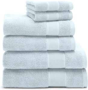 Ralph Lauren Sanders Lagoon Blue 6 Pc Bath & Hand Towel & Washcloth Set - Picture 1 of 2