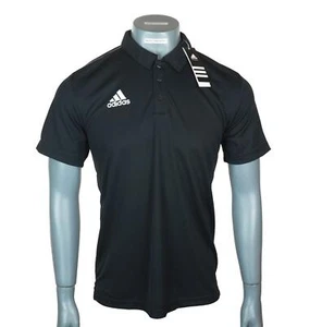 New Men's Adidas Embroidered Climalite Performance Polo Shirt Medium Black - Picture 1 of 5