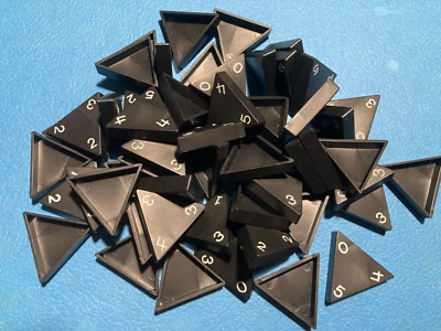 PRESSMAN Tri-Ominos Game - 56 Tiles BLACK - Complete set Triominos - Image 1 of 3