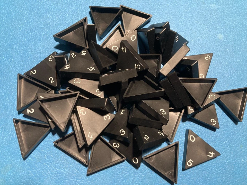 PRESSMAN Tri-Ominos Game - 56 Tiles BLACK - Complete set Triominos - Image 1 of 3