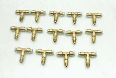 14 New Parker X172PL-4-2 Push-to-Connect Brass Tee Pipe Fittings / Prestolock - Image 1 of 3
