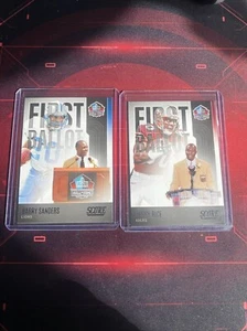 2022 Panini Score First Ballot Insert Jerry Rice FB-JR Barry Sanders FB-BS Lot  - Picture 1 of 6