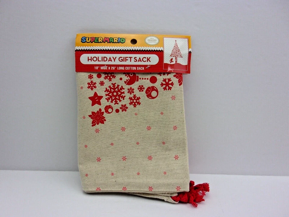 Bolsa de lona Super Mario Holiday Gift Sack 18" x 26" Foto 1 de 4