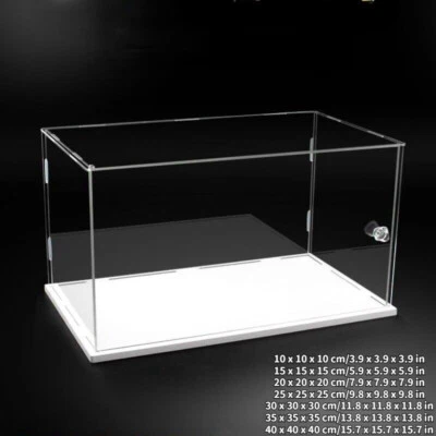 1PC Clear Acrylic Case Dustproof Box Model Toy Action Figure Showcase 10-40CM - Image 1 of 4