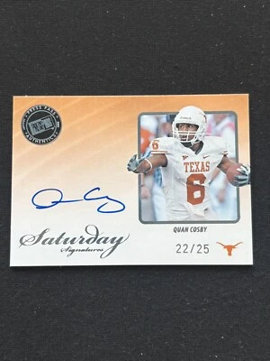 Quan Cosby 2009 Press Pass On Card Auto Autograph RC Texas Longhorns 22/25 - Image 1 of 2
