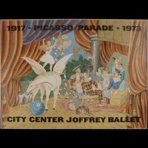 1973 Pablo PICASSO Parade-City Center Joffrey placa de ballet litografía firmada - Imagen 1 de 3