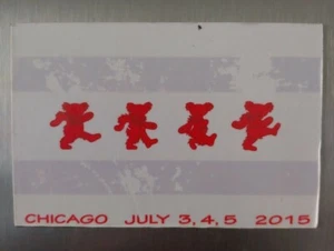 Imán de nevera Grateful Dead Fare Thee Well Tour Chicago 3, 4, 5 de julio de 2015 - Imagen 1 de 4