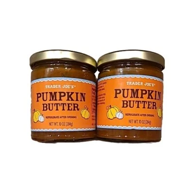 2 банки Trader Joe's Pumpkin Butter Glaze наполнитель суп 10 унций BB 2/ 2026 - Изображение 1 из 3