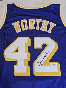 James Worthy Autographed/Signed Jersey Purple Custom Jersey  - Picture 1 of 7