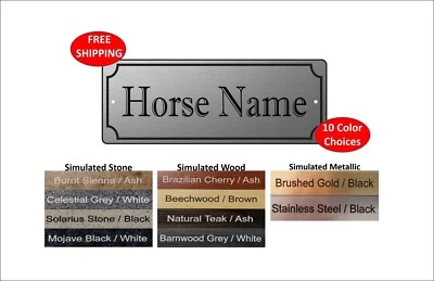  3 «x 8» сверхпрочный 1/8» толщиной лошадь стойло имя табличка, лошадь имя - Бесплатная доставка - Изображение 1 из 4