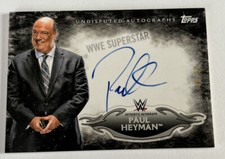 2015 Topps WWE Undisputed Paul Heyman WWE Superstar On Card AUTO BLACK 30/50