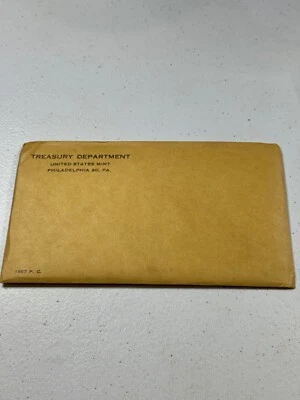 1957  US MINT SILVER PROOF SET,  in all OGP,  NO WRITING,  UNOPENED ENVELOPES!!! - Image 1 of 4