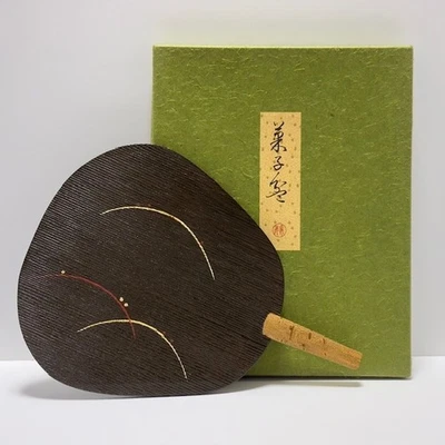 Rare Japanese Tea Ceremony Wood lacquerware tray Fan Uchiwa Chanoyu Sado Chado - Image 1 of 4