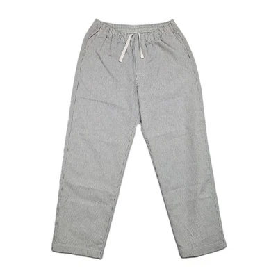 优衣库裤子女式 10 蓝色白色山核桃拉绳休闲休闲 — 第 1/4 张图片