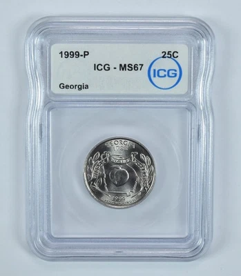 1999-P Washington State Quarter Georgia MS67 ICG *8597 - Image 1 of 4