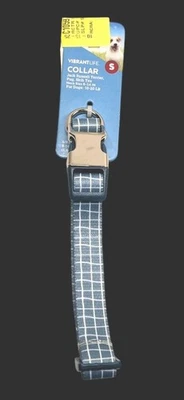 Collar de perro S Jack Russell, Pug, Shih Tzu, cuello tamaño 8-14" (10-20 lb) patrón cuadrado Foto 1 de 3