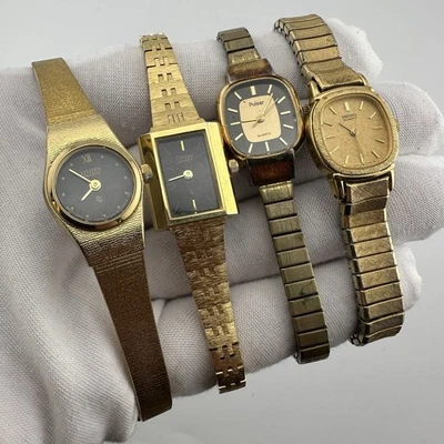 Lote de 4 relojes de cuarzo para mujer Citizen Pulsar Seiko lote Foto 1 de 4