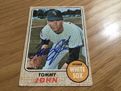 Tarjeta de béisbol 1968 Topps Tommy John autografiada Chicago White Sox #72 Foto 1 de 2