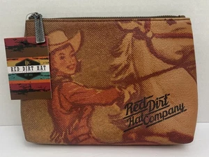 Red Dirt Hat Co Western Rodeo Cowgirl Makeup Bag Zip Top New - Picture 1 of 5