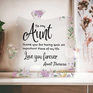 Aunt Acrylic Puzzle Plaque - Picture 1 of 8