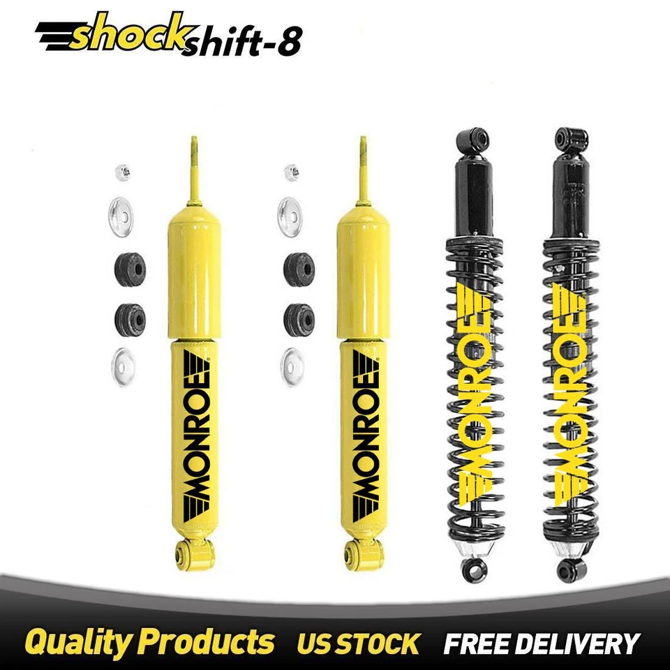 Front and Rear Shock Absorber fits Ford F-250 4.9L RWD 1992 1993 1994 1995 1996 - Image 1 of 1