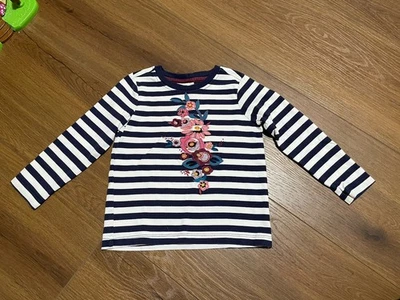 Top Hanna Andersson Manga Larga a Rayas con Apliques Talla 100 (US 3-4) Foto 1 de 4