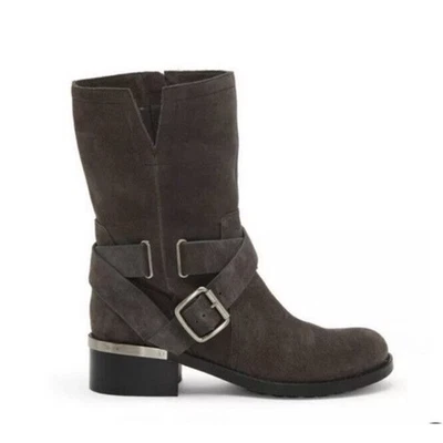 Bota de Ingeniero Vince Camuto Gris Wethima Cuero Toscano Taupe Talla 10M Nueva Foto 1 de 4