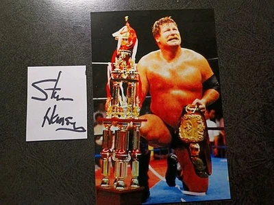 Auténtico corte autógrafo firmado a mano Stan Hansen con foto de 4X6 - LEGEND WRESTLER Foto 1 de 3