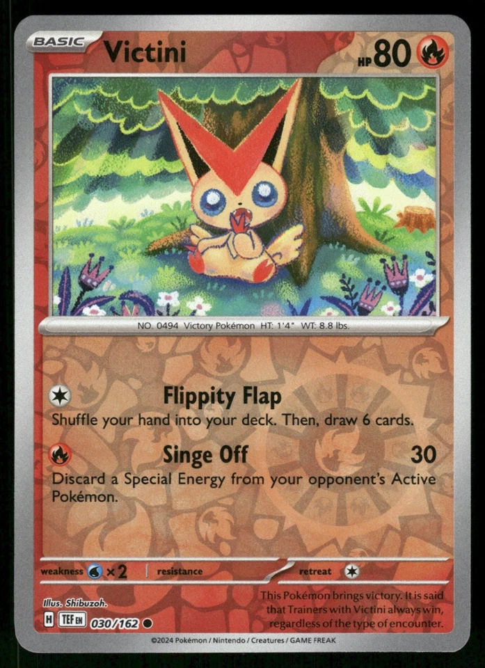 Victini 030/162 TEF SV05: Temporal Forces Reverse Holo NM - Image 1 of 2