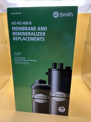 NEW A.OSmith Set Under-Sink Replacement Filter #960788 Membrane & Remineralizer - Image 1 of 4