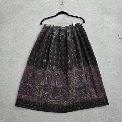 Maxi falda vintage de mujer Jacobson 12 negra 100 % lana cachemira años 70 80 Foto 1 de 4