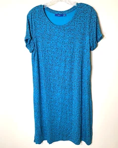 Apt. 9 T-Shirt Kleid Damen Small Blau Kurzarm Stretch Alltag Bequem - Bild 1 von 8