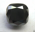 3.00 CTS NATURAL REAL BEAUTIFUL CUSHION SHAPE BLACK DIAMOND SOLITAIRE Pcs
