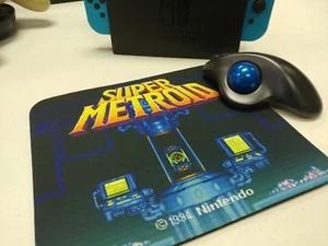 Super Nintendo super metroid retro 16 bit pixel title screen mousepad - Picture 1 of 4