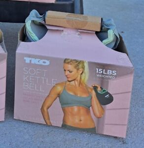 TKO Soft Kettlebell 15 Pounds Padded Exterior filled w/ Iron Sand- Neoprene New