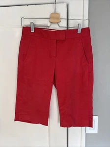 Theory Bermuda Shorts Stretch Low Rise Red Size 2 - Picture 1 of 4