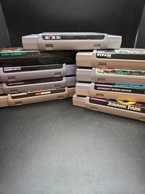 Super Nintendo Games SNES - (used), all of the games work! - Image 1 of 4