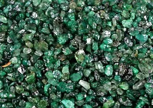 Natural Enhanced 2-3 mm Colombian Green Emerald Gemstone Rough Unsearched Lot V0 - Picture 1 of 8