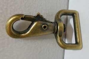 Lot of 10 New 1" Antique Brass, Lever Swivel Snap Hook, Zinc Alloy - Afbeelding 1 van 5