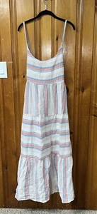 Millennium Maxi Dress 3X Plus Striped Sun Dress - Picture 1 of 2