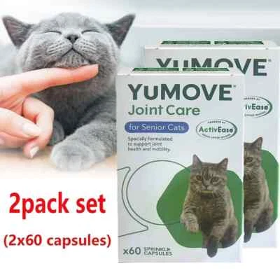AS SHWON 2x60capsules YuMOVE Senior Cat Joint Care Supplement for Older Cats fre shipping