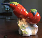 Rare Herend Limited Edition Porcelain Kingfisher Birds On Stump Figurine, Mint