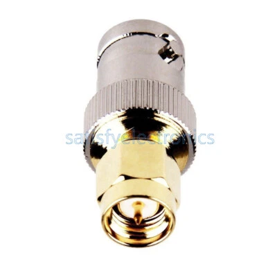 RF Coax Coaxial SMA Male Plug to BNC Female M/F Radio Antenna Connector Adapter - Image 1 of 4