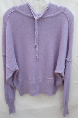 Anthropologie The Cashmere Collection Lilac Drop of Shoulder Hooded Sweater S/M? - Image 1 of 4