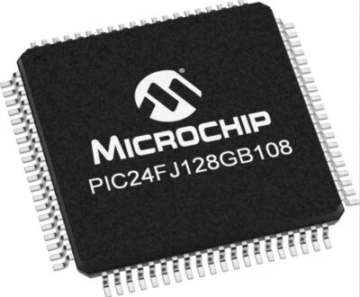 MICROCHIP PIC24FJ128GB108-I/PT Lot of 119 128KB 80PIN 16-bit 3.6v Device/HST/OTG - Image 1 of 4