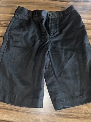 Uniforme Escolar Negro Niños Chino Pantalones Cortos Activos Talla 12 Lands End Usados en Excelente Condición Bolsillos Foto 1 de 4
