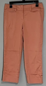Ann Taylor LOFT Marisa Fit Cropped Peach Pants Sz 8 Summer Vacation Sale LOOK!!! - Picture 1 of 17